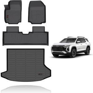 KELCSEECS Floor Mats & Cargo Liner for 2026 2025 Chevy Equinox(Not Fit EV)/2026 2025 GMC Terrain All Weather GMC Terrain Car Mats Trunk Liner Trunk Mat Chevrolet Equinox Floor Mats Accessories