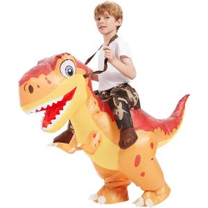 COMIN Inflatable Dinosaur Costume Kids Blow Up T Rex Dino Costumes Funny Fancy Dress for Halloween Party (2-3Yrs)