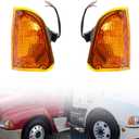 LAFORMO Pair(2) Amber Turn Signal Lights Compatible With 1986-2008 KW Kenworth K300 T300 T330 T600 ;Replacement For K256-509 P54-1038 K256-509R P54-1038R