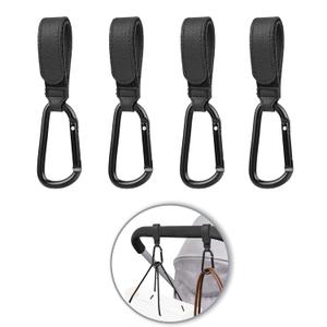 Go Pal 4 Pack Stroller Hooks for Bags, Baby Stroller Clips and Hooks Carry 33lbs Per Stroller Hook, Adjustable Stroller Carabiner Clip for UPPAbaby, DOONA, Baby Jogger, Britax, Chicco