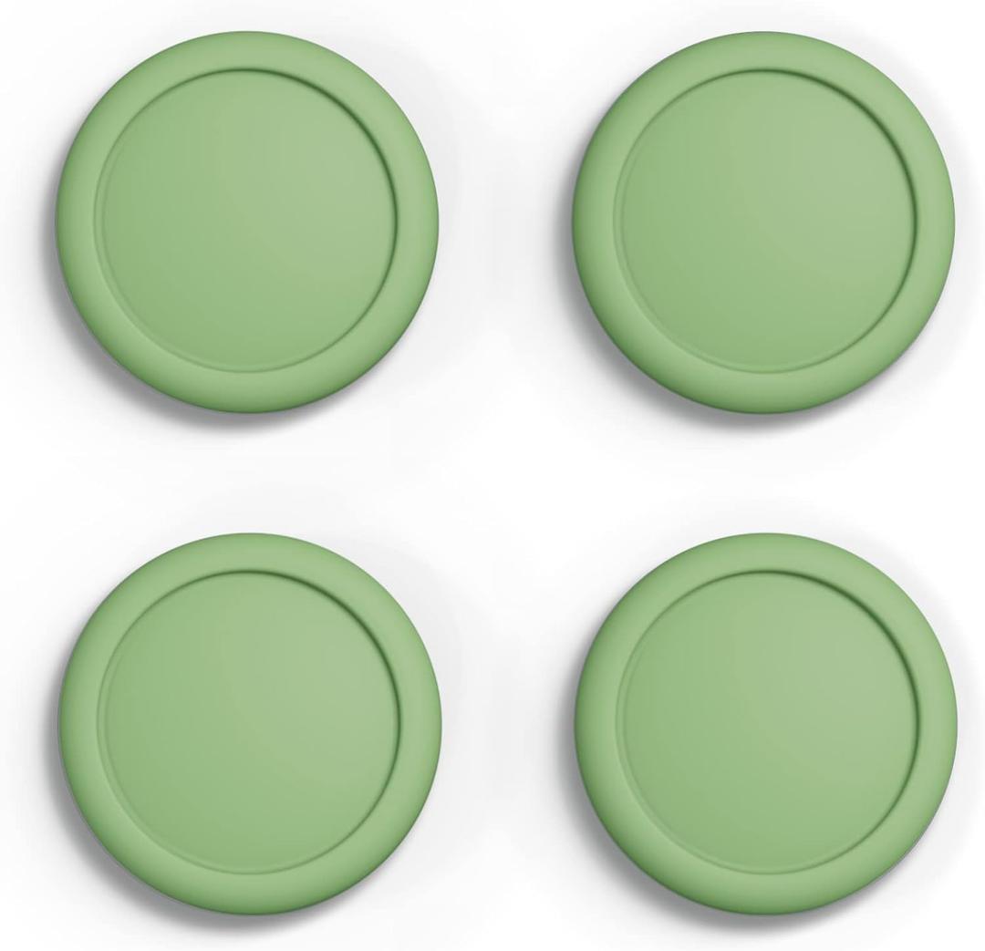 eXtremeRate PlayVital Switch Joystick Caps, Switch Lite Thumbstick Caps, Silicone Analog Cover for OLED Joycon Thumb Grips - Matcha Green