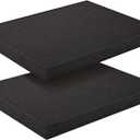 2-Pack Packing Foam Sheets - 16x12x1.5 Customizable Polyurethane Insert Pads for Tool Case Cushioning, Crafts (Black) (1.5 IN)