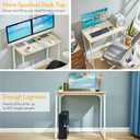 WOHOMO Folding Desk, Small Foldable Desk 31.5" for Small Spaces, Space Saving Computer Table Writing Workstation for Home Office, Easy Assembly, Oak