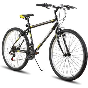 HH HILAND 24 26 inch Mountain Bike for Men Women, 21 Speeds High-Carbon Steel Frame, Sport Cycling MTB Bicycle for Adult (black)