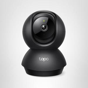Tapo 1080P Indoor Pan/Tilt Wired Security Camera - Works as a Baby & Pet Monitor, Motion Detection, 2-Way Audio, Siren, Night Vision, Subscription-Free Local Storage or Optional Cloud, Black, C201