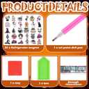 30 Pcs Christmas Magnetic Diamond Art Decor Creepy Nightmare Diamond Painting Magnets Kits Adult DIY Art Horror Fridge Magnet Refrigerator Sticker for Beginners Gifts Home Car Garage Decor