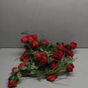 InnoGear 50 Pcs Red Roses Artificial Flowers, Fake Velvet Silk Rose Bulk Faux Flower for Valentine's Gift Decoration DIY Wedding Centerpieces Proposal Bridal Bouquets Party Floral Decor (50, Red)