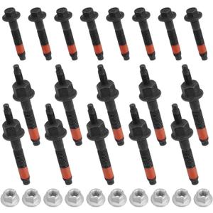 5.7 Exhaust Manifold Bolts & Nuts Compatible with Chrysler 300,Aspen/Dodge Ram 1500 2500 3500 Durango Charger/Jeep Grand Cherokee Commander Replace# 03309 6505316AA, 6507746AA (Left & Right)