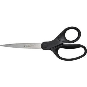 Westcott 16451 8-Inch KleenEarth Recycled Scissors For Office and Home, Black