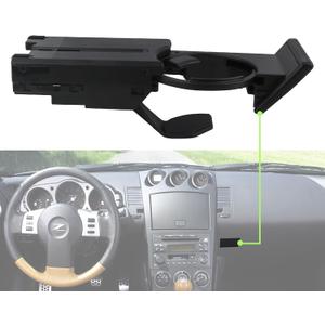 Dash Dashboard Cup Holder Assembly Black Compatible with 2003-2005 Nissan 350Z Replaces 68430-CE86A 68430CE86A