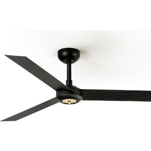 TALOYA 52 inch Modern Ceiling Fan with Lights,Remote Control,3 Metal Blades,Black Finish,6-Speed,Dimmable, Noiseless Reversible DC Motor,Indoor/Outdoor Ceiling Fan for Living Room Bedroom patio