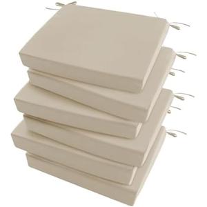 Amazon.com: Summsun Outdoor Chair Cushions Set of 6: Water Resistant Seat Cushion for Patio Furniture - 18.5L x 16W x 2H Inch Chair Pads with Ties and Hidden Zipper - Patio Chair Cushion Replacement, Beige : Baby