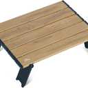 iClimb Ultralight Compact Mini Beach Picnic Folding Alu. Table with Carry Bag, Two Size (Nature - S)