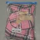 MIGOHI Winter Dog Jackets, Reversible Windproof Waterproof, British Plaid Coat for Small Medium Large Dogs, Pink, L