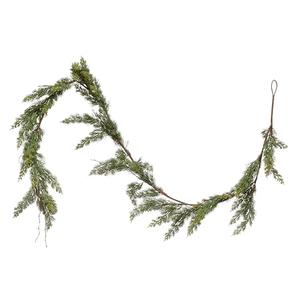 Creative Co-Op 84" L Faux Cedar Garland, Green