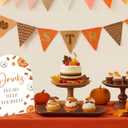 2 x Little Pumpkin Drinks Please Help Yourself Sign for Baby Shower, 6x8 Inch Arch Wooden Sign with Stand, Fall Autumn Baby Shower Table Sign, Gender Neutral Party Decoration - UYL03