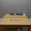 VOLISUN Low Profile Ceiling Fans with Light and Remote,23.6in Fandelier Ceiling Fan with Lights, 3000K-6500K Dimmable Flush Mount LED Fan Light, Black Bladeless Ceiling Fans with Lights for Bedroom