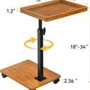 C Table End Table Adjustable Height, 360Swivel TV Tray Table for Small Spaces, Couch Tables That Slide Under, C Shaped Side Tables Living Room and Bedroom for Sofa, Bed,Chair, Snack