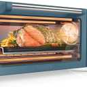 Nuwave Bravo Pro Smart Air Fryer Toaster Oven Combo, Airfryer Convection Oven Countertop, 10-in-1 Functions with Quicker & Even Crisp Technology, 1800W, 50-450F, PFAS-Free, 21QT, Cozy Blue