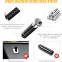 Moly Magnolia 4PCS Car Door Lock Knobs, American Flag Carbon Fiber Door Lock Pin Cover, Decorative Modification Door Lock Bolt Pin Cover, Auto Accessories Universal for SUV, Truck, Van (Black Flag)