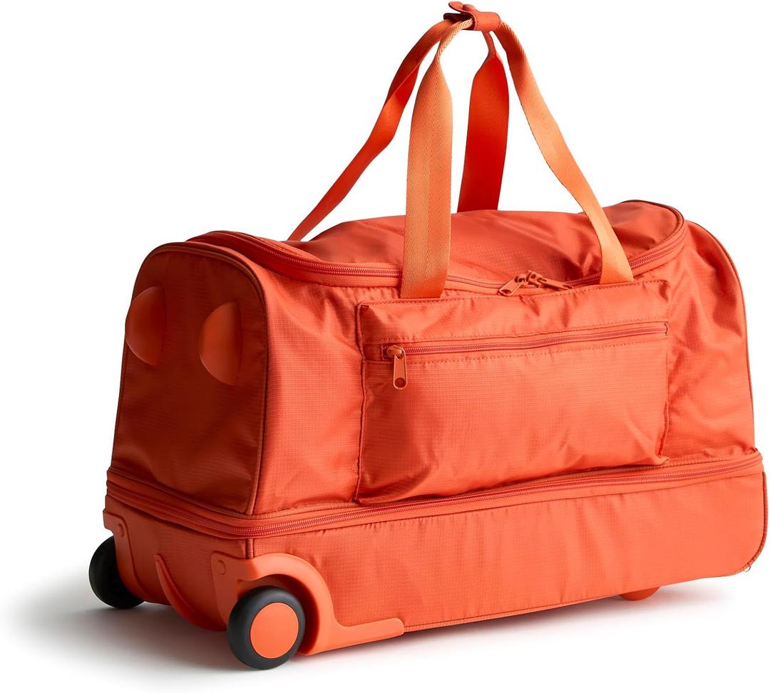 Vera Bradley Women's Ripstop Adair Rolling Duffel Travel Bag (Koi Orange)