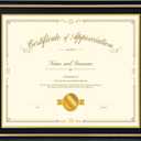 16x20 Diploma Frame for 14x17 Certificate/Document/Picture with Double Mat(Black and Gold),Wood Degree Frame, Black with Gold Side,UV Protection Acrylic,Wall hanging