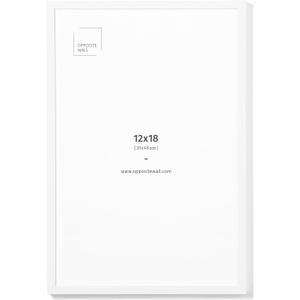 12x18 in - White Oak Wood Picture Frame - Lightweight, Versatile & Shatterproof - Wall Hanging Poster or Photo Frame - Wall Decor for Office, Gallery & Home