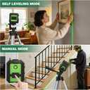 Laser Level 360 Self Leveling, Cross Line Laser with Self-Leveling, Vertical and Horizontal Line,for Construction and Picture Hanging, Horizontal Line leveler Tool (2 line green)