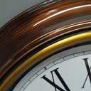 Bernhard Products Extra Large Wall Clock 18 Inch Quality Quartz Silent Non Ticking, Battery Operated for Home/Living Room/Over Fireplace Beautiful Decorative Roman Numeral Stylish Clock, Light Brown