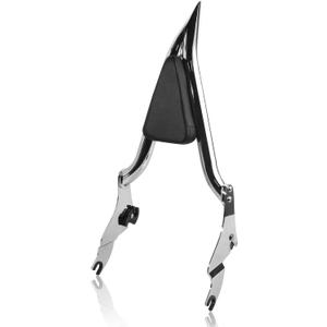 Sissy Bar For Harley Touring 16" Chrome Detachable Rear Passenger Backrest Quick Release Compatible for Street Glide Road Glide Road King Electra Glide 2009-2025