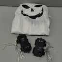 CCINEE 2 Pack Halloween Ghost Windsock Flag with Lights, 70.8 Inch Glow in The Dark Halloween Outdoor Hanging Decor for Yard Patio Garden Pathway Party Decoration(2024 Upgraded)