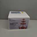 Kusini Drink Fountain for Parties - 1.5 Gal, 3 Tier Punch Bowl Drink Tower, LED Base, 4 Reusable Cups - Drink Dispenser Machine for, Juice, Punch, Pani Puri Fountain for Party Hosting Supplies