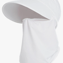 Wide Brim Sun Ponytail Hat UPF 50+ Protection Caps with Face Mask Neck Flap Garden