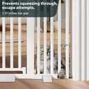 51'' Extra Tall Cat Gate Barrier for Doorways Hallways, Pressure Mounted Pet Dog Gates No Drilling Easy Walk Thru, Cat Fence Indoor Climb Proof 30-33'' Wide (White)