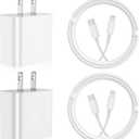 3 x iPhone Fast Charger 4Pack [Apple MFi Certified] 2 pcs Apple Type C Wall Charger Block with 2 pcs 6FT Long USB C to Lightning Cable Fast Charging Cord for iPhone 14 13 12 11 Pro Max/SE 2022/ipad
