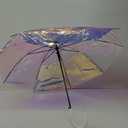 ShedRain Iridescent Stick Umbrella, 50" Canopy Coverage, Crook Handle