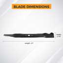 942-0741A Mulching Mower Blades Replace Cub Cadet/MTD/Troy Bilt 742-0741 742-0741A 942-0741 Compatible with Troy Bilt TB130 TB240 TB160 TB115 TB230 TB110 Craftsman M230 M250 21" Deck Lawn Mower