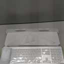 Wireless Keyboard and Mouse Combo - Full Size Slim Thin Wireless Keyboard Mouse with Numeric Keypad 2.4G Stable Connection Adjustable DPI (White & Silver)