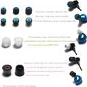 Ear Tip Replacement Set, Compatible with Most Popular in-Ear Headphone Brands.This Set Includes Both Silicone and Memory Foam Ear Tips. (Blue/Grey)