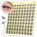 Natural Lash Clusters Manga Eyelash Clusters 10-13MM Wispy Cluster Eyelash Extensions Thin & Invisible Band Anime Lashes Clusters C-Curly Individual Lashes Extensions