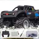 KB KAIBO Monster Truck Toys, 2.4G Amphibious Remote Control Car for Boys, 1:16 Scale All-Terrain Rc Car, 4WD, 2 Rechargeable Batteries, Perfect Valentines Birthday Gift for Boys & Adults-Blue
