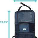 Toddleroo by North States - Hanging Car Organizer: Back Seat Car Storage Bag & Seat Back Protector - Insulated Cup Holder, 7 Storage Pockets & Tablet Holder - Navy