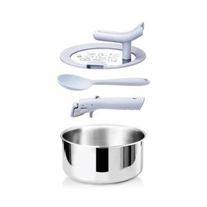 CAROTE 4QT Stainless Steel Sauce Pan with Stand-Up Lid, Nonstick Stainless Steel Pot with Detachable Handle, Non Toxic Kitchen Saucepan, Induction Kitchen Cookware, Oven Safe to 600°F