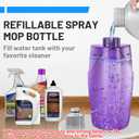 Spray Mops for Floor Cleaning - Wet Dry Mops with 2 Washable + 2 Disposable Pads for Swiffer Powermop - Refillable Bottle for Hardwood Tile Home Kitchen - Absorbs Pet Hair Dust Stains