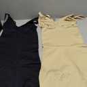 RDSIANE Body Shaper For Women Under Dress One Piece Full Slip Tummy Control Shapewear Dress With Adjustable Spaghetti Strap (Small, Black+beige 2pcs)