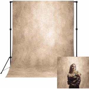 Abstract Beige 5x7 FT Backdrop Vintage Portrait Photography Photo Backdrop Booth Background Adult Child Travel Family Backdrops for Photoshoot Newborns Parties Decor, Pocket on Top