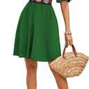 TDiooCor 2026 Casual Short Summer Bohemian Dresses for Women Casual Flowy Puff Sleeve Knee Length Midi Sun Dress (XL)