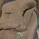 Luoika Women's Extra Wide Calf Low Heel Knee-High Boots (Tan 102, 11.5
XW
)