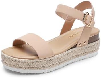 DREAM PAIRS Women's Platform Espadrilles Wedge Sandals, Comfortable Open Toe One Band Sandals for Women Dressy Casual Summer, Size 11 DREAM PAIRS Women's Platform Espadrilles Wedge Sandals, Comfortable Open Toe One Band Sandals for Women Dressy Casual Summer, Size 11