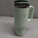 Hydro Flask Travel Tumbler with Handle, Lid and Straw - Insulated Stainless Steel in 40 Oz Aloe Green